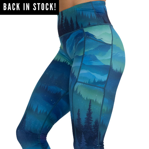 Northern Lights Aurora Borealis High Waisted Yoga Pants Soft Leggings for  Women Tummy Control Workout Running Leggings : : Clothing, Shoes 