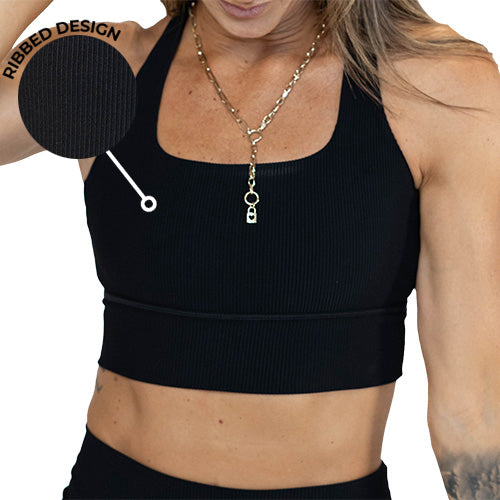 Sports Bra for Big Busted Women for Large Bust Crop Top Tank Sports Bras  Workout for Women Sleeveless Longline Gym Black at  Women's Clothing  store