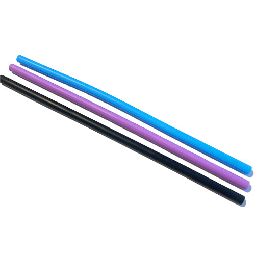 A Set Of 3 Reusable Silicone Straws That Can Be Opened And Cleaned