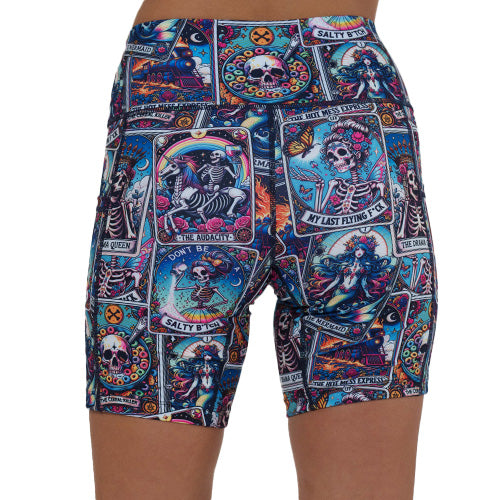 back of the tarot cards print shorts