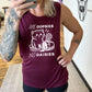 maroon muscle tank with the text "All Oopsies, No Daisies" on it