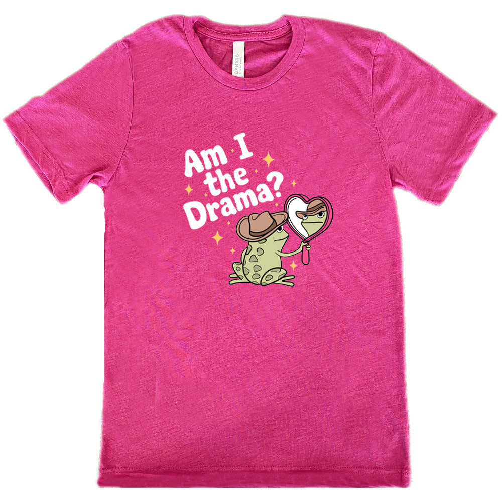 berry shirt with the text "Am I The Drama" on it