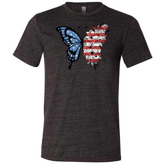 black American Flag Butterfly Unisex Shirt