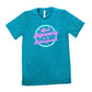 teal shirt with the text "But Mercury Is In Retrograde" on it