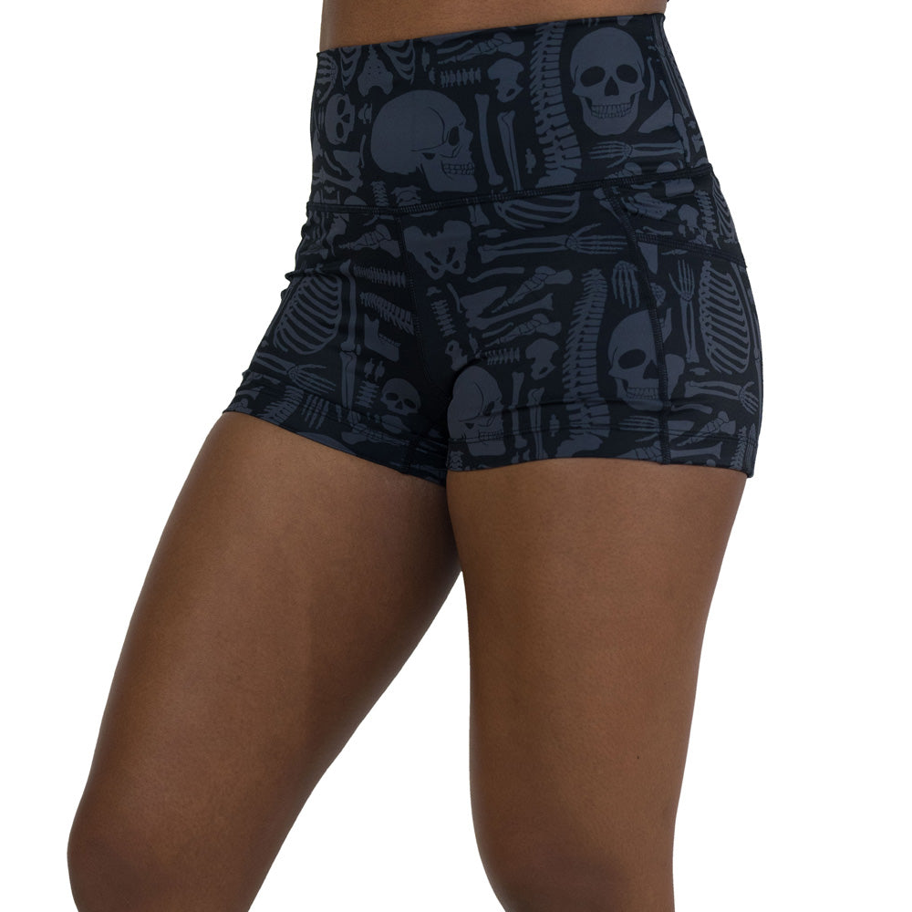 2.5 inch bone anatomy patterned shorts