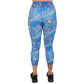 back of the capri length colorful animal themed leggings