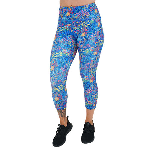 capri length colorful animal themed leggings