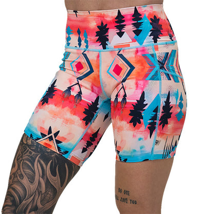 7 inch aztec patterned shorts