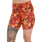 5 inch fall leaves patterned shorts