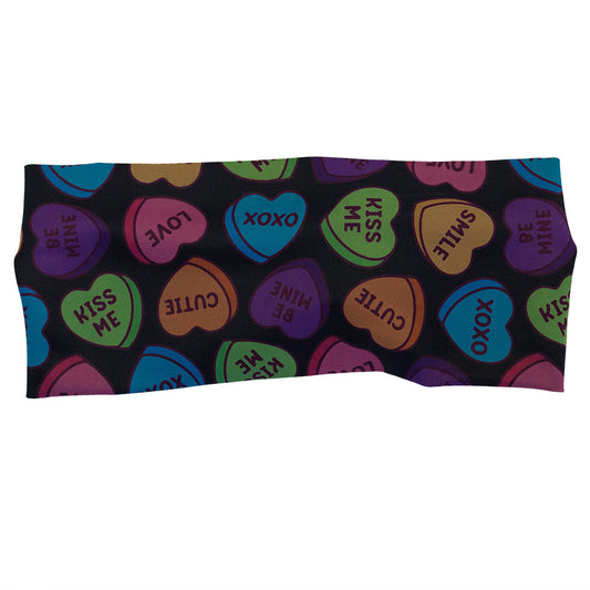 valentine heart candy print headband