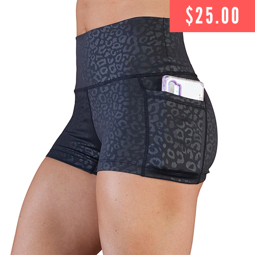 Shorts | Black Leopard