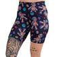 7 inch black voodoo doll patterned shorts