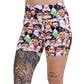 5 inch halloween candy corn patterned shorts