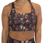 coffee and skull print sports bra