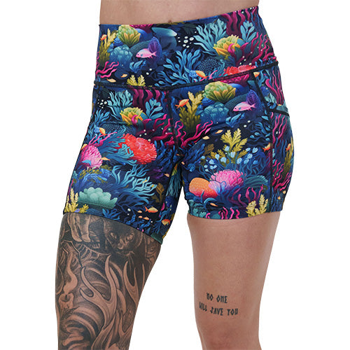 5 inch coral reef patterned shorts