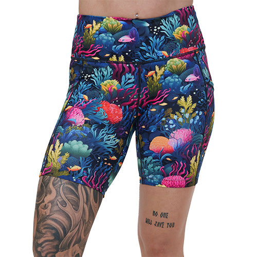 7 inch coral reef patterned shorts