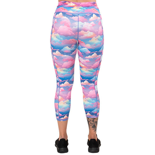 back of the cloud patterned leggings