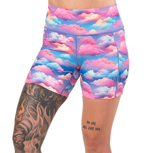 5 inch cloud patterned shorts