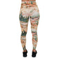 back of full length desert patterned leggings