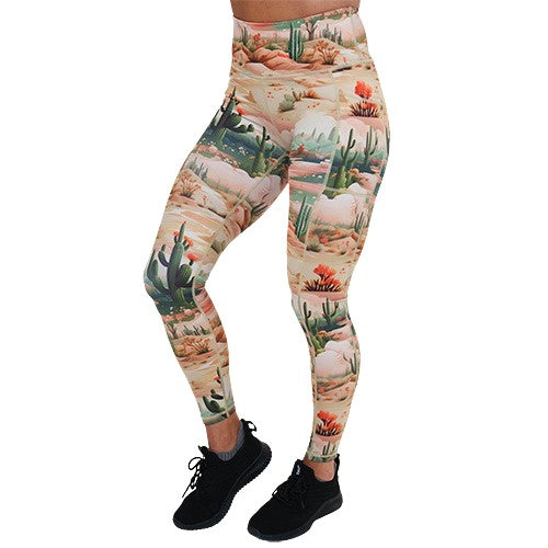 full length desert patterned leggings