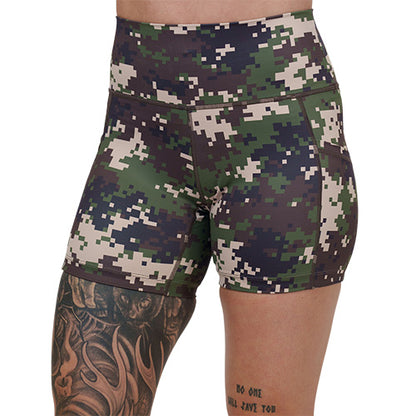 5 inch digital camo print shorts