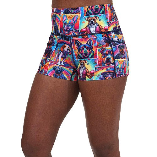 dog patterned shorts