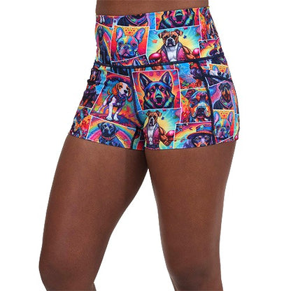 dog patterned shorts