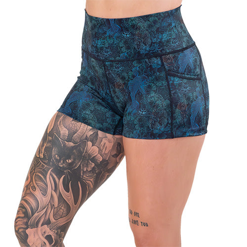 2.5 inch koi fish patterned shorts