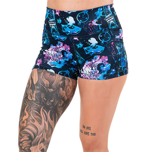 2.5 inch alice in wonderland inspired shorts