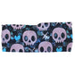 blue hearts and skulls patterned headband