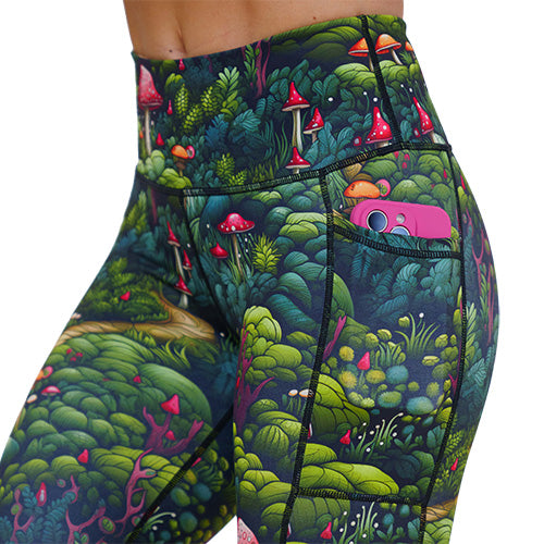 side pocket on the enchanted forest themed leggings