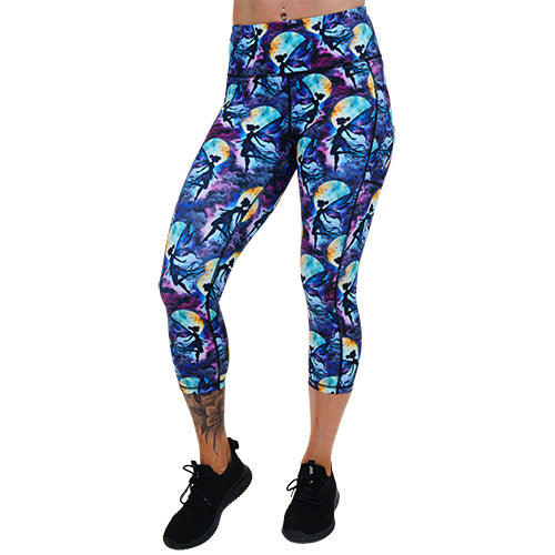 capri length fairy themed leggings