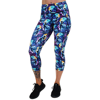 capri length fairy themed leggings