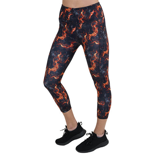 flame print leggings