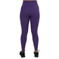 back of the purple fleece leggings