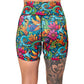 back of the 5 inch floral swirl patterned shorts