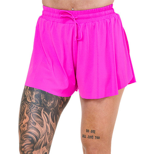 Hot Pink Flowy Shorts | Workout Shorts – Constantly Varied Gear