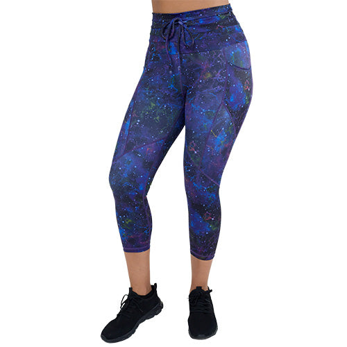 capri length galaxy patterned leggings