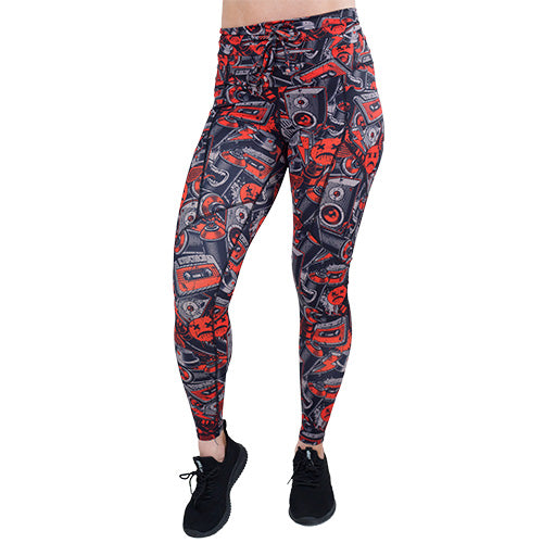 full length graffiti patterned leggings