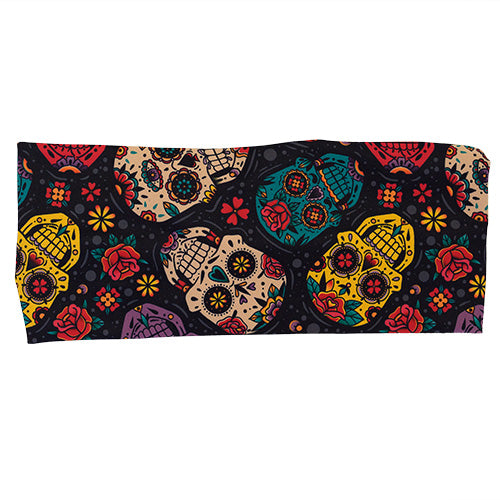 sugar skull patterned headband