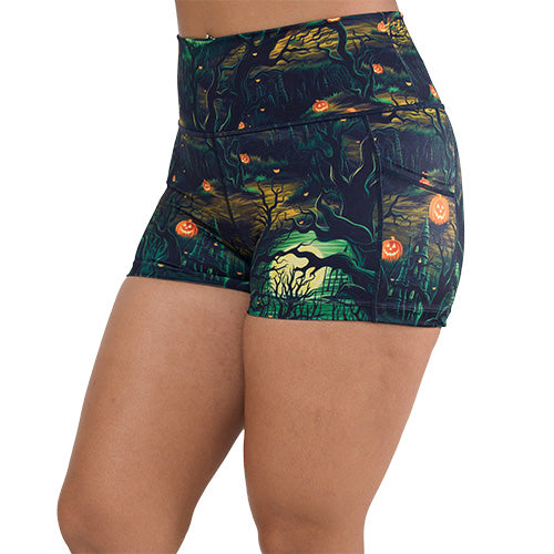 2.5 inch spooky forest themed shorts