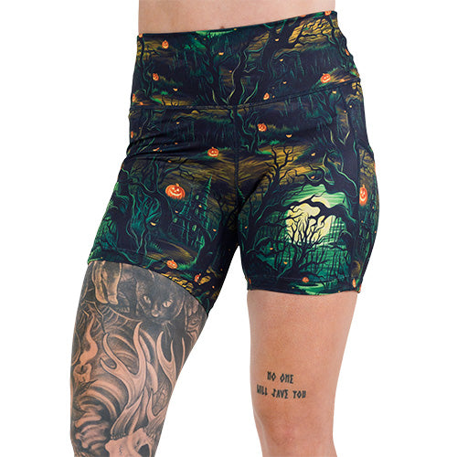 5 inch spooky forest themed shorts