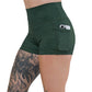 side pocket on the heather green shorts