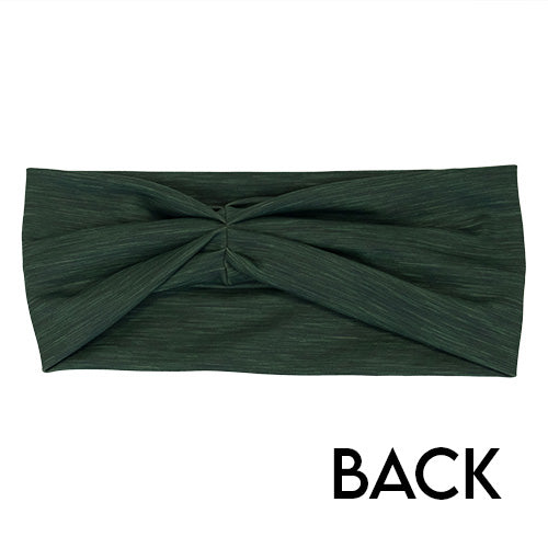 back of the heather green headband