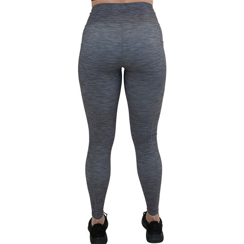 back of the heather grey leggings