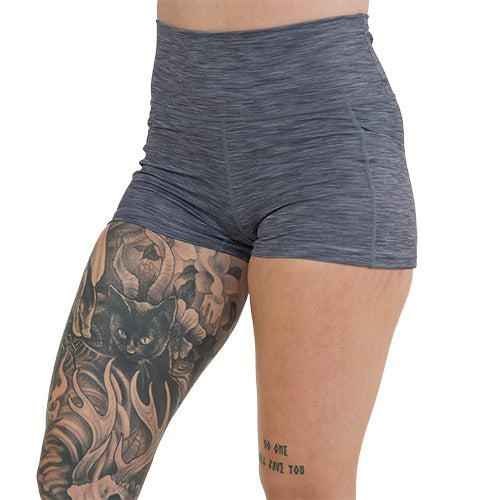 2.5 inch heather grey shorts 