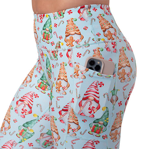 side pocket on the gnome patterned leggings