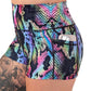 side pocket on the rainbow snakeskin shorts