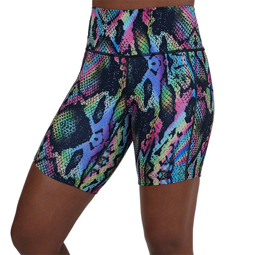 7 inch rainbow snakeskin shorts