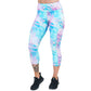 capri length iridescent triangle patterned leggings